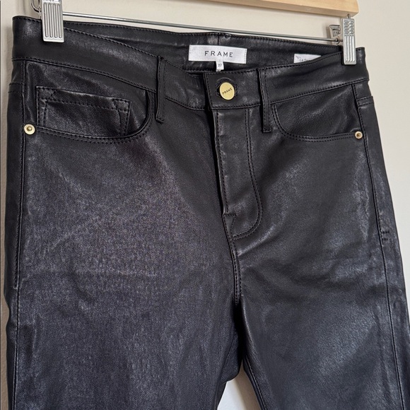 FRAME Le Skinny Leather Pants 27 - Picture 4 of 11